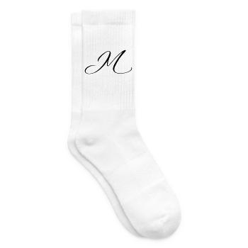 Name mit Anfangsbuchstabe M Mia Matteo - Tennissocken - Weiß - Rechts