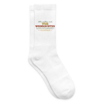 Alle wollen vor Weihnachten drankommen - Friseur - Tennissocken - Weiß - Rechts