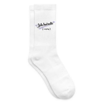 lustiger spruch - Tennissocken - Weiß - Rechts