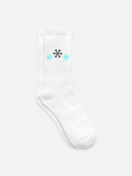 Schneeflocken - Tennissocken - Weiß