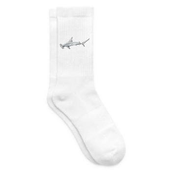Tiburon martillon - Hammerhead shark - Requin - Tennis socks - white - Right