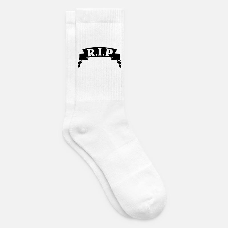 Bannière RIP du ruban - Chaussettes de tennis - blanc