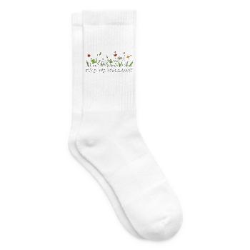 wiesenblume wild und ungezähmt wildblume blume - Tennissocken - Weiß - Rechts