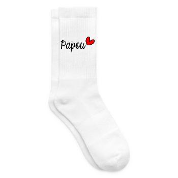 PAPUA. PAPA. VATERTAG. FROHER VATERTAG - Tennissocken - Weiß - Rechts