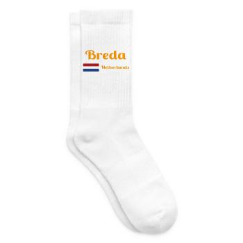Breda Niederlande - Stilvolle Drucke - Tennissocken - Weiß - Rechts