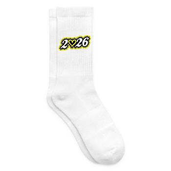 2026 Heart - Tennis socks - white - Right