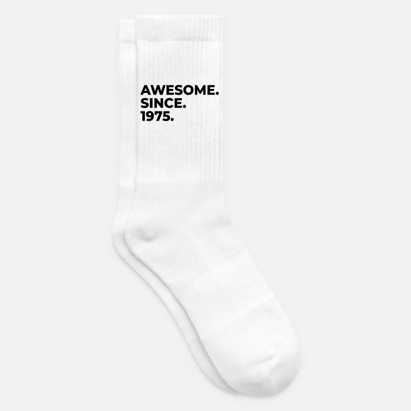 Awesome since 1975 | Geburtstag | Geschenk - Tennissocken - Weiß