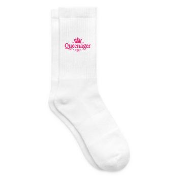Queenager Krone für stolze junggebliebene Frauen - Chaussettes de tennis - blanc - Droite
