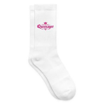 Queenager Krone für stolze junggebliebene Frauen - Chaussettes de tennis - blanc - Droite