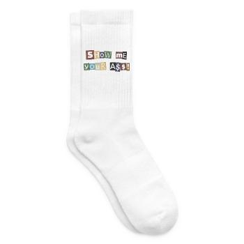 SYMA Letter Collage - Tennissocken - Weiß - Rechts