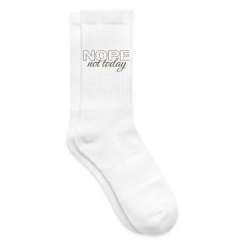 Nope Not Today Shirt – Funny Introvert Saying Tee - Tennissocken - Weiß - Rechts