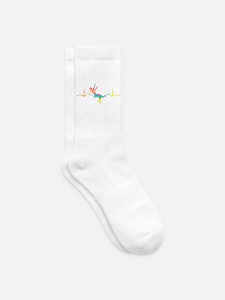 Boulderer Herzschlag Boulder Bouldern - Tennissocken - Weiß