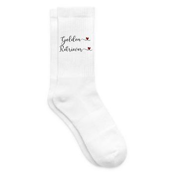 Golden Retriever Herz - Tennissocken - Weiß - Rechts