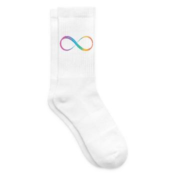 Unendlichkeitszeichen Regenbogen Autismus-Spektrum - Tennissocken - Weiß - Rechts