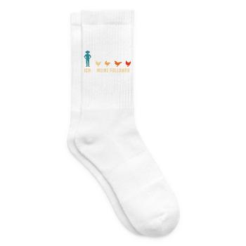 Ich und meine Follower - Huhn - Hühner - Hahn - Tennissocken - Weiß - Rechts