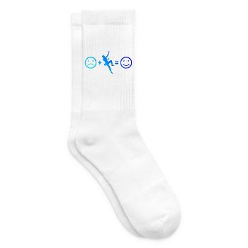 Geschenkidee für die Bouldererin mit Sportklettern - Tennissocken - Weiß - Rechts