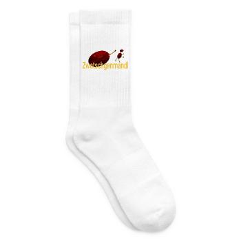 Zwetschgenmandl frucht bayerisch Obstliebhaber  - Tennissocken - Weiß - Rechts
