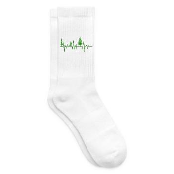 Bäume Herzschlag Wald EKG - Tennissocken - Weiß - Rechts