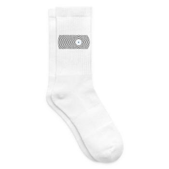 schallplatte - Tennissocken - Weiß - Rechts