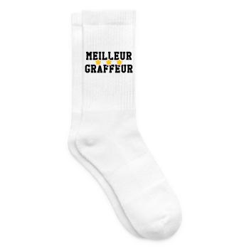 Graffiti / Tag / Writer / Street Art / Graff - Tennis socks - white - Right