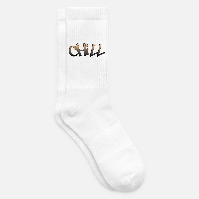 Chill, chill, Chill mal, abhängen, abschalten - Tennissocken - Weiß