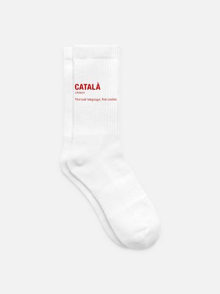CATALAN Language Katalanisch Katalanische Sprache - Tennissocken - Weiß