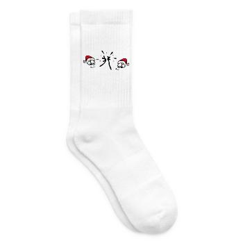 Weihnachten - Tennissocken - Weiß - Rechts