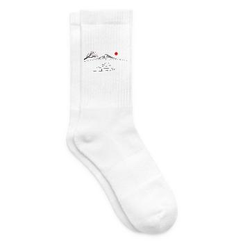 Japon, Fujijama, randonnées en montagne, volcan, cerisier en fleurs - Chaussettes de tennis - blanc - Droite