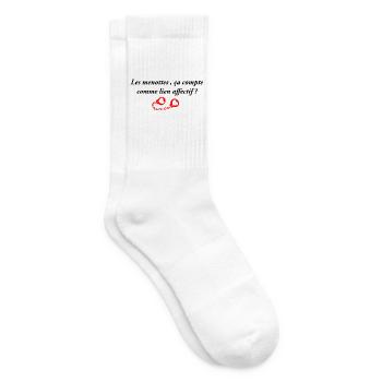 Les menottes ça compte comme lien affectif - Chaussettes de tennis - blanc - Droite