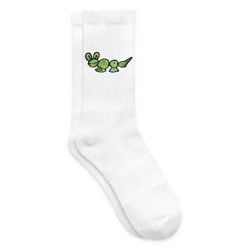Crazy Caterpillar from Mars - Tennis socks - white - Right