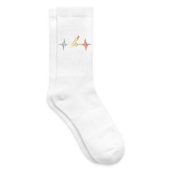 Tiermedizin Spritze EKG - Tennissocken - Weiß - Rechts