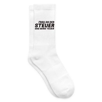 Sarkasmus Am Steuer Wird Teuer Lustig Shirt - Tennissocken - Weiß - Rechts