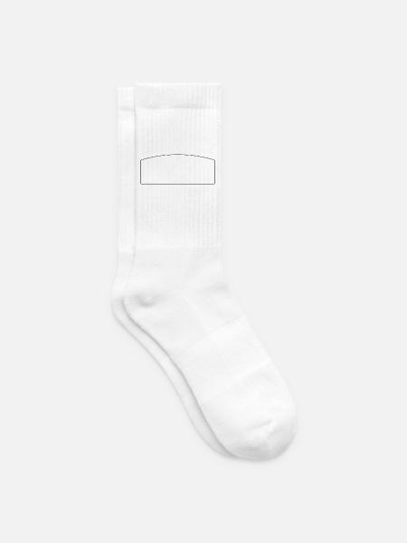 Schreibfeld weiss | text field - Tennissocken - Weiß