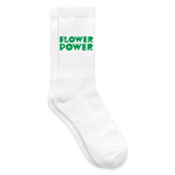 FLOWER POWER - Tennis socks - white - Right