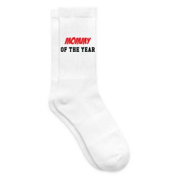 Mom of the Year - Mother's Day - Tennis socks - white - Right
