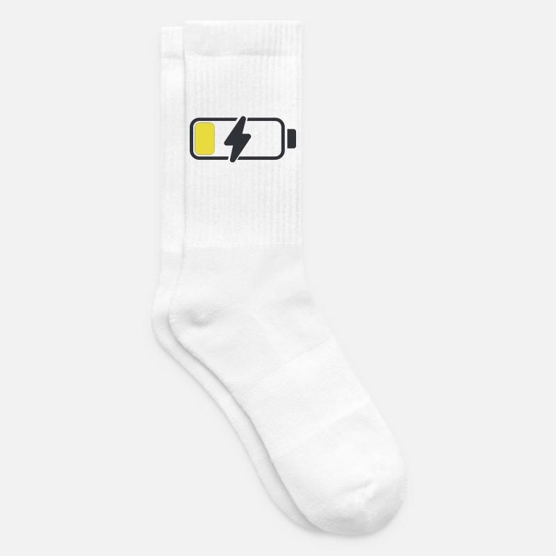 iPhone_Batterie - Tennissocken - Weiß