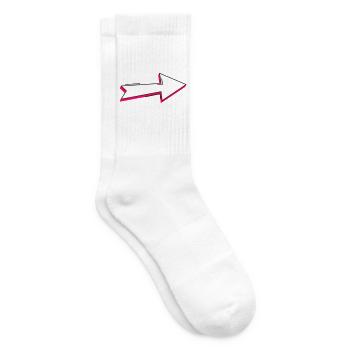 Illustration abstraite de flèche au néon - Chaussettes de tennis - blanc - Droite