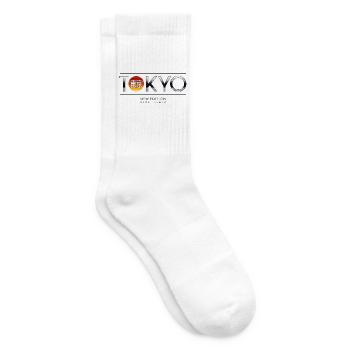 Tokio Neon Sonne Motiv - Tennissocken - Weiß - Rechts