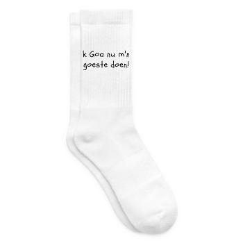 I'm going to do my thing in Goa now!West Flemish dialect - Tennis socks - white - Right