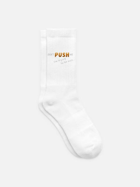 Such mich nicht – ich versuche, nett zu sein - Tennissocken - Weiß