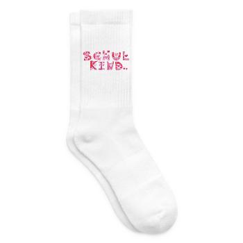 Schoolchild with hearts - Tennis socks - white - Right