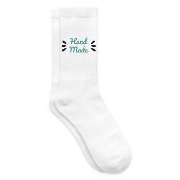 Chemise artisanale minimaliste style écriture fait main - Chaussettes de tennis - blanc - Droite