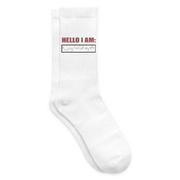 Hello I am - Tennissocken - Weiß - Rechts