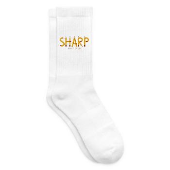 SHARP – Punkt verstanden | Spaßiges Bleistift-Wortspiel - Tennissocken - Weiß - Rechts
