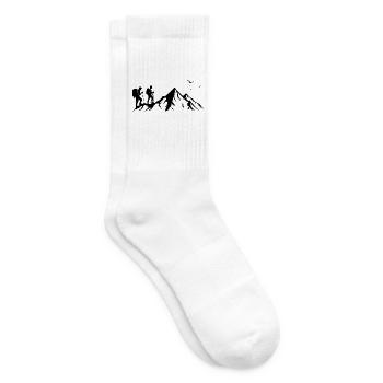 Bergsteiger besteigen den Berg Gipfel die Berge  - Tennissocken - Weiß - Rechts