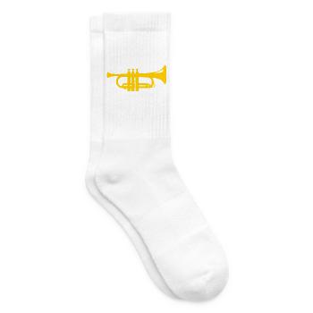 Trompete gelb Musiker Geschenk Trompeter - Tennissocken - Weiß - Rechts
