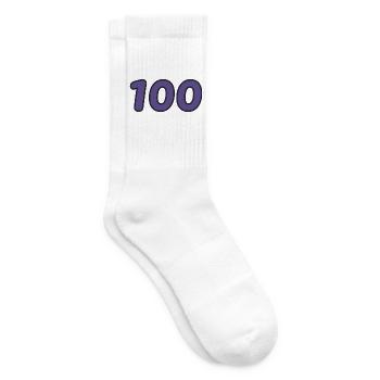 100. 100 JAHRE. 100-JÄHRIGES JUBILÄUM. GEBURTSTAG 100 - Tennissocken - Weiß - Rechts
