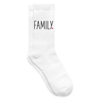 Family mit Herz - Tennissocken - Weiß - Rechts