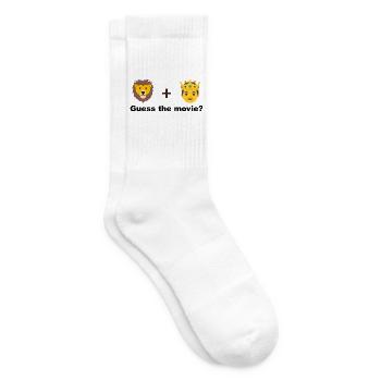 Löwenkönig königliches Tiermotiv - Tennissocken - Weiß - Rechts