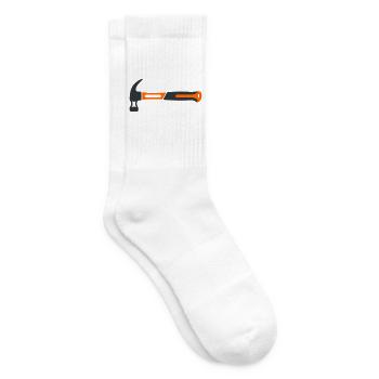 Zimmermannshammer Grafik - Tennissocken - Weiß - Rechts